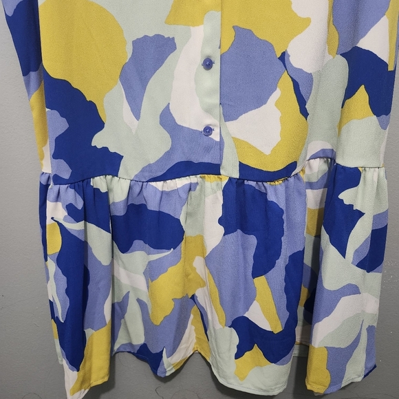 Nine West Womens Sleeveless Mini Dress Ruffle Hem Size XL New With Tags - Picture 3 of 8